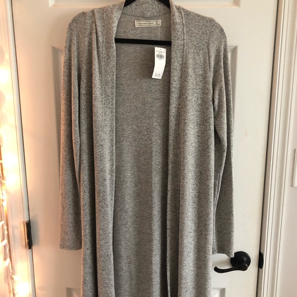 grey cardigan sweater